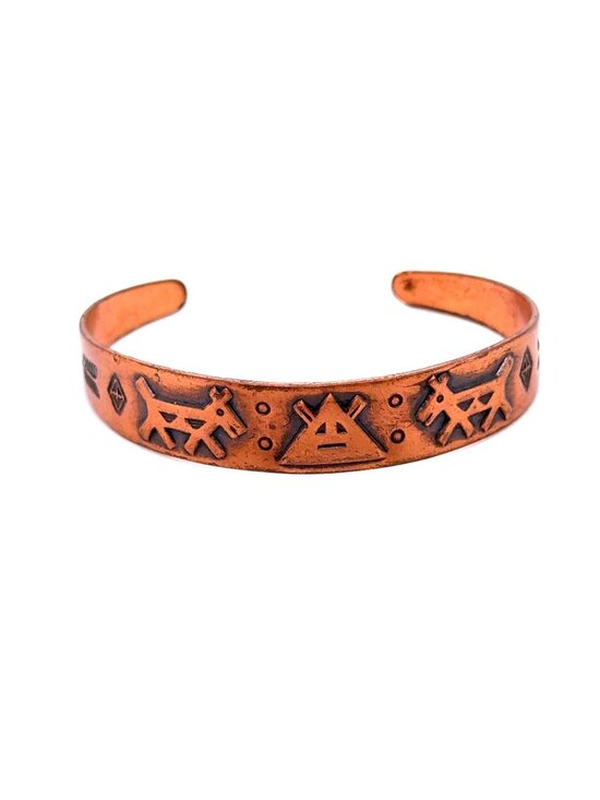 Jewelry - Vintage Native American Copper Cuff Bracelet (c1)